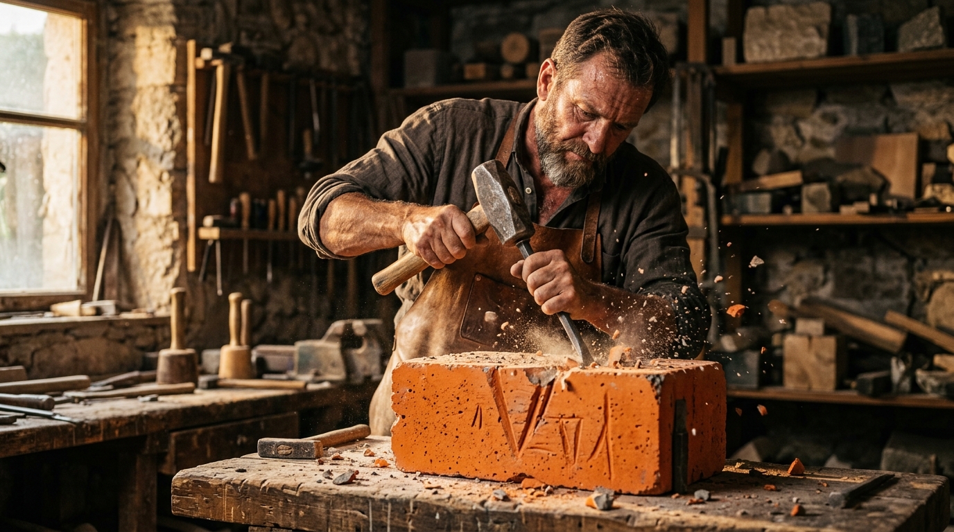 Artisan travaillant le bois