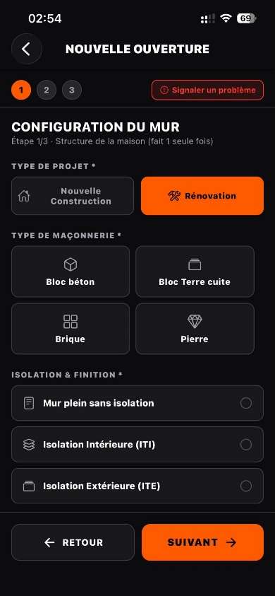 Étape 04 - Configuration du mur - 1
